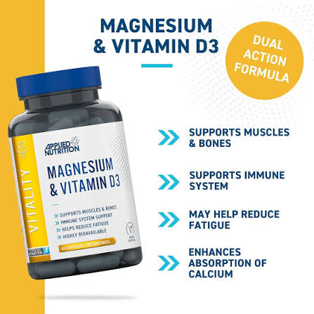 Applied Nutrition - Magnesium & Vitamin D3 - 60 vcaps
