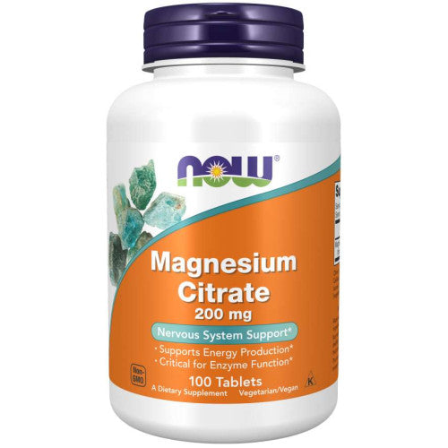 NOW Foods - Magnesium Citrate, 200mg - 100 tablets