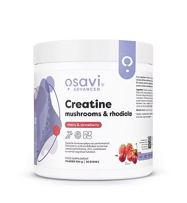 Osavi - Creatine, Mushrooms & Rhodiola, Cherry & Strawberry - 300 grams