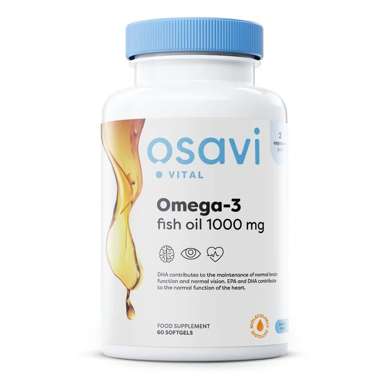 Osavi - Omega-3 Fish Oil Molecularly Distilled, 1000mg (Lemon) - 60 softgels