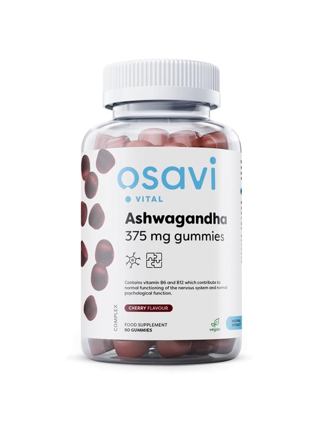 Osavi - Ashwagandha 375mg Gummies, Cherry - 90 gummies